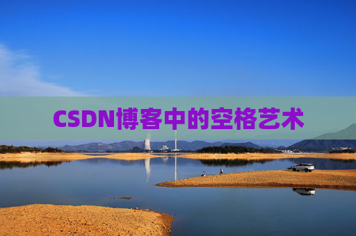 CSDN博客中的空格艺术
